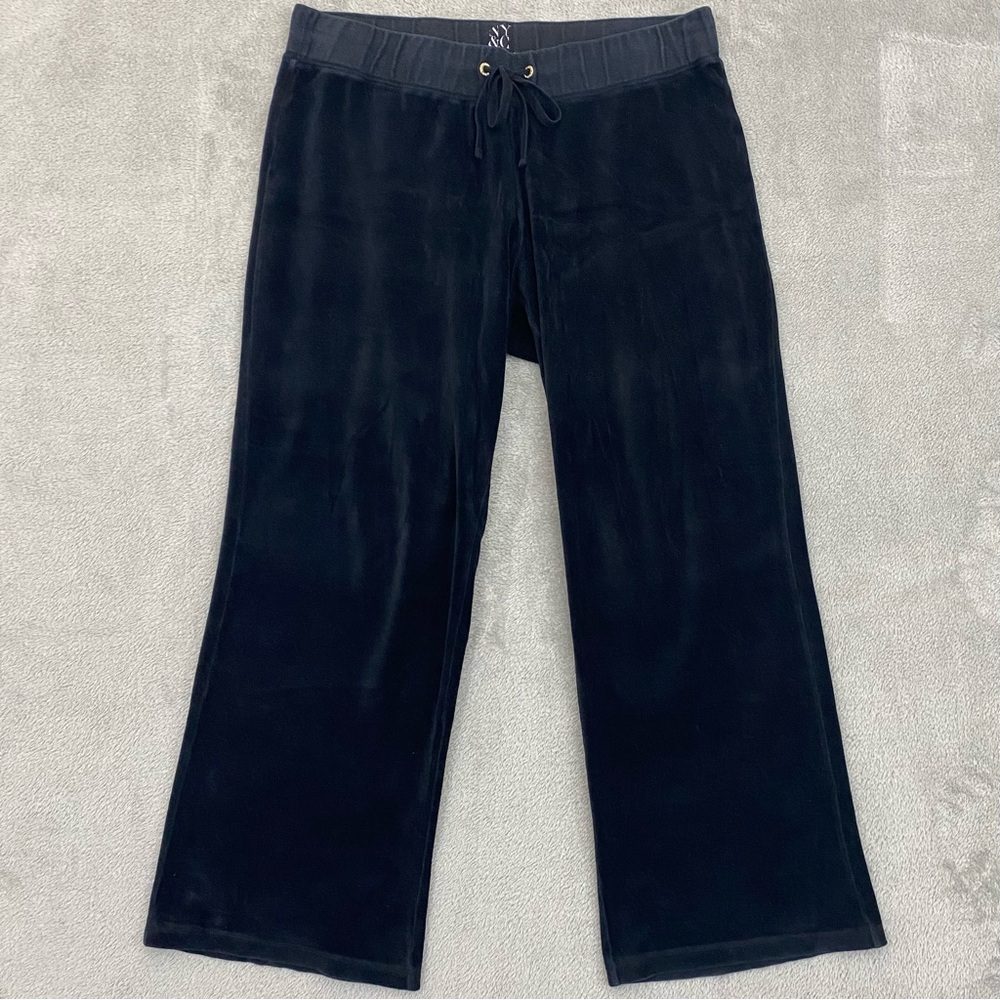🌿 New York & Co Y2K Velour Wide-Leg Sweatpants